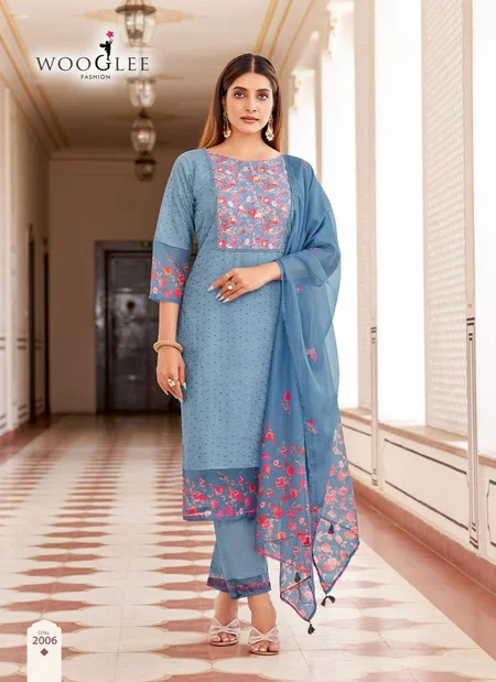 Kashmira By Wooglee Cotton Shifli Top With Bottom Dupatta Exporters In India